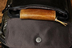 Cool Mens Leather Small Messenger Bag Vintage CrossBody Bag Handbags Shoulder Bag For Men