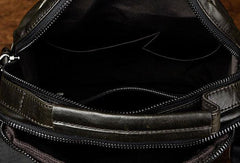 Cool Mens Leather Small Messenger Bag Vintage CrossBody Bag Handbags Shoulder Bag For Men