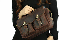 Vintage Mens Leather Camera Bag Small Messenger Bag Cross Body Bag For Men - imessengerbags