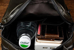 Cool Mens Leather Small Messenger Bag Vintage CrossBody Bag Handbags Shoulder Bag For Men