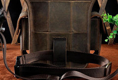 Vintage Mens Leather Biker Drop Leg Bag Messenger Bag Waist Bag Belt Pouches For Men