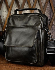 Cool Mens Leather Small Messenger Bag Vintage CrossBody Bag Handbags Shoulder Bag For Men