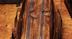 Genuine Leather Vintage Brown Mens Cool Large Briefcase Shoulder Bag Travel Bag for men - imessengerbags
