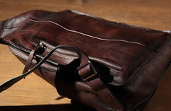 Genuine Leather Vintage Brown Mens Cool Sling Bag Crossbody Bag Chest Bag Travel Bag for men