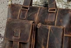Cool Mens Leather Briefcase Cool Business Briefcases Vintage Shoulder Bag For Men - imessengerbags