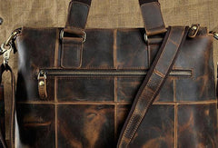 Cool Mens Leather Briefcase Cool Business Briefcases Vintage Shoulder Bag For Men - imessengerbags