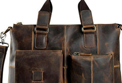 Cool Mens Leather Briefcase Cool Business Briefcases Vintage Shoulder Bag For Men - imessengerbags