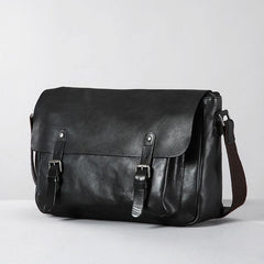 Genuine Vintage Leather Mens Cool Shoulder Bag Messenger Bag Chest Bag Bike Bag Cycling Bag for men