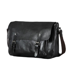 Genuine Vintage Leather Mens Cool Shoulder Bag Messenger Bag Chest Bag Bike Bag Cycling Bag for men