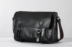 Genuine Vintage Leather Mens Cool Shoulder Bag Messenger Bag Chest Bag Bike Bag Cycling Bag for men