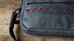 Genuine Vintage Leather Mens Cool Small Shoulder Bag Messenger Bag Chest Bag Bike Bag Cycling Bag for men - imessengerbags