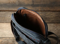 Genuine Vintage Leather Mens Cool Small Shoulder Bag Messenger Bag Chest Bag Bike Bag Cycling Bag for men - imessengerbags
