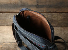 Genuine Vintage Leather Mens Cool Small Shoulder Bag Messenger Bag Chest Bag Bike Bag Cycling Bag for men
