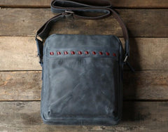 Genuine Vintage Leather Mens Cool Small Shoulder Bag Messenger Bag Chest Bag Bike Bag Cycling Bag for men - imessengerbags