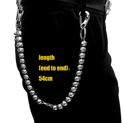 Ghost Head Titanium Steel Pants Chain Metal Wallet Chain Locomotive Punk Waist Chain For Men - imessengerbags