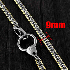 SOLID STAINLESS STEEL BIKER Silver Gold WALLET CHAIN LONG PANTS CHAIN Jeans Chain Jean Chain FOR MEN - imessengerbags