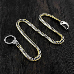SOLID STAINLESS STEEL BIKER Silver Gold WALLET CHAIN LONG PANTS CHAIN Jeans Chain Jean Chain FOR MEN - imessengerbags