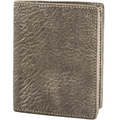 Gray Cool Leather Mens Small Wallet Bifold Vintage Slim billfold Wallet for Men - imessengerbags