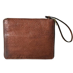 Handmade Black Leather Mens Bifold Wristlet Wallet Brown Clutch Wallet IPAD Bag Clutch Purse Men - imessengerbags