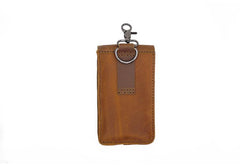 Handmade Brown LEATHER MEN Slim Belt Pouches Waist BAG Slim Belt Bag FOR MEN