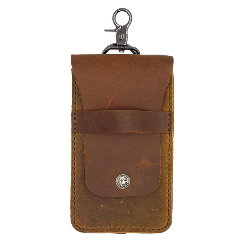 Handmade Brown LEATHER MEN Slim Belt Pouches Waist BAG Slim Belt Bag FOR MEN