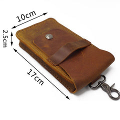 Handmade Green LEATHER MEN Slim Belt Pouches Waist BAG Slim Belt Bag FOR MEN