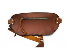 Handmade LEATHER MEN Sling Bag Waist BAG Brown LEATHER Fanny Pack FOR MEN