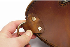 Handmade LEATHER MEN Sling Bag Waist BAG Brown LEATHER Fanny Pack FOR MEN