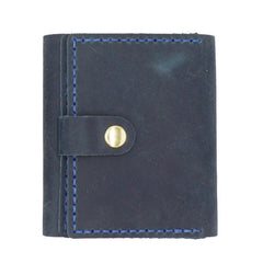 Handmade Leather Mens Trifold Billfold Wallets With License Slot Brown Small Wallet for Men