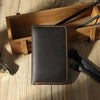 Handmade Blue Leather Mens Card Holders Wallet Personalized Bifold Card Wallets for Men