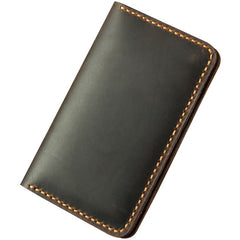 Handmade Blue Leather Mens Card Holders Wallet Personalized Bifold Card Wallets for Men