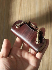 Handmade Green Leather Mens Keys Holder Keys Wallet Car Key Holders Green Key Pouch for Men