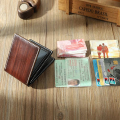 Handmade Green Leather Mens Licenses Wallet Personalize Bifold License Card Wallets for Men