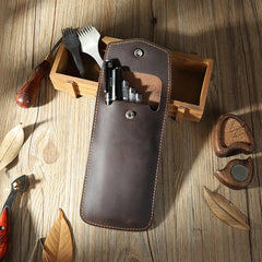 Handmade Black Pen Case Pen Holder Personalized Pen Pouch Artist Pen Case for Men