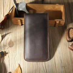 Handmade Black Pen Case Pen Holder Personalized Pen Pouch Artist Pen Case for Men