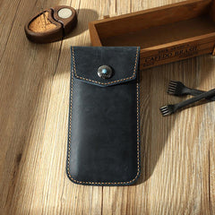 Handmade Black Pen Case Pen Holder Personalized Pen Pouch Artist Pen Case for Men