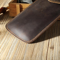 Handmade Blue Pen Case Pen Holder Personalized Pen Pouch Artist Pen Case for Men
