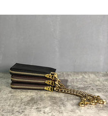 Handmade Leather Mens Cool Key Biker Wallet Car Key Holder License Holder Chain Wallet for Men - imessengerbags