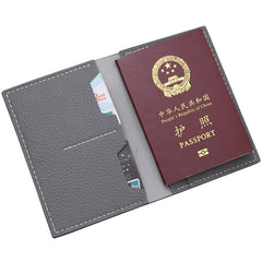 Handmade Gray Mens Slim Travel Billfold Wallets Personalized Leather Passport Wallet for Men