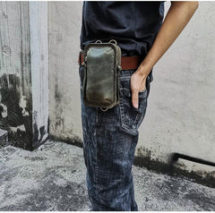 Handmade LEATHER MEN Sling Bag Belt Pouch Waist BAG MIni Side Bag Belt Bag FOR MEN