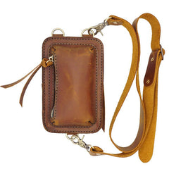 Handmade Brown LEATHER MEN Belt Pouch Waist BAG MIni Green Side Bag Belt Bag FOR MEN