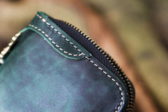 Green Phone Wristlet Leather Wallet Wristlet Mens Wallet Clutch Leather Zip Wallet