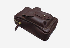 Handmade LEATHER MEN Belt Pouch Waist BAG MIni Side Bags Brown Belt Bag FOR MEN