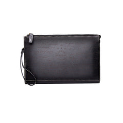 Black Clutch Bag for Men Leather Wristlet Large Wristlet Bag Mens Leather Purse Clutch
