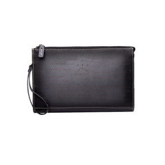 Handmade Leather Clutch Wristlet Bag Wallet Zipper Large Clutch Wristlet Wallet for Men