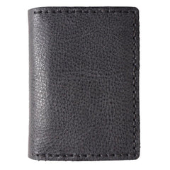 Handmade Leather Mens Black Card Holders License Wallets Slim Bifold Card Wallet for Men