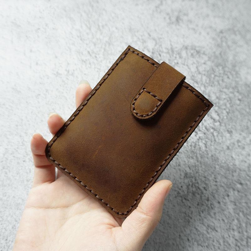 Leather Credit Card Wallet - Handmade Men's Wallets