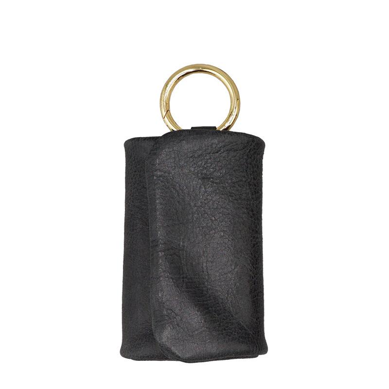 Handmade Leather Mens Key Holders Coin Wallet With Keyring Key Holder Zipper Wallet for Men