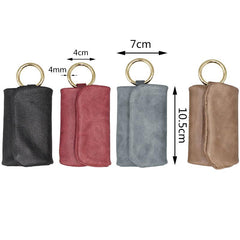 Handmade Leather Mens Key Holders Coin Wallet With Keyring Key Holder Zipper Wallet for Men