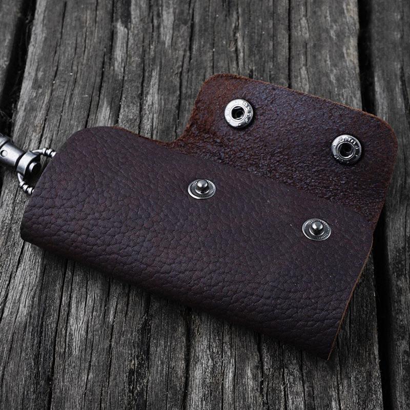 Handmade Leather Mens Key Holders Key Wallet With Belt Clip Key Holder Wallet for Men